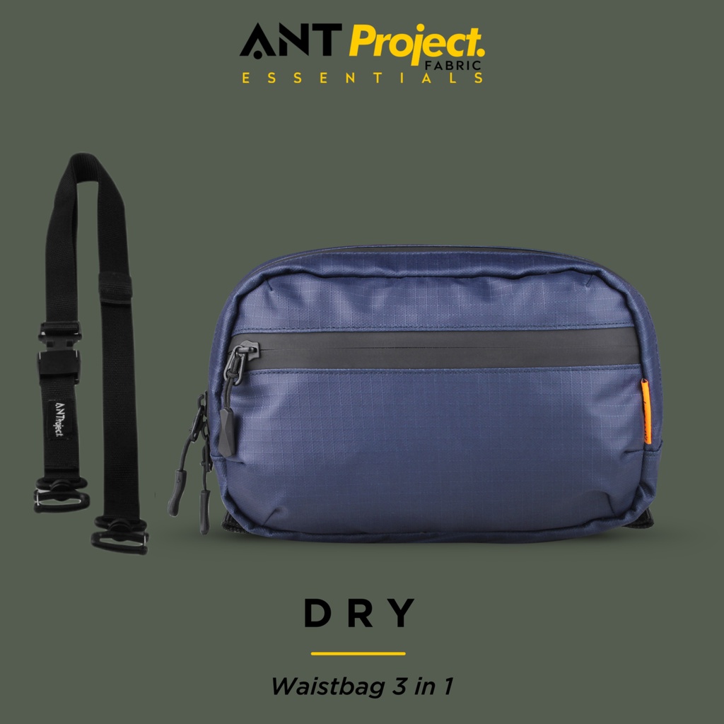 ANT PROJECT - Waist Bag Pria DRY Navy 3 in 1 Waterpfroop