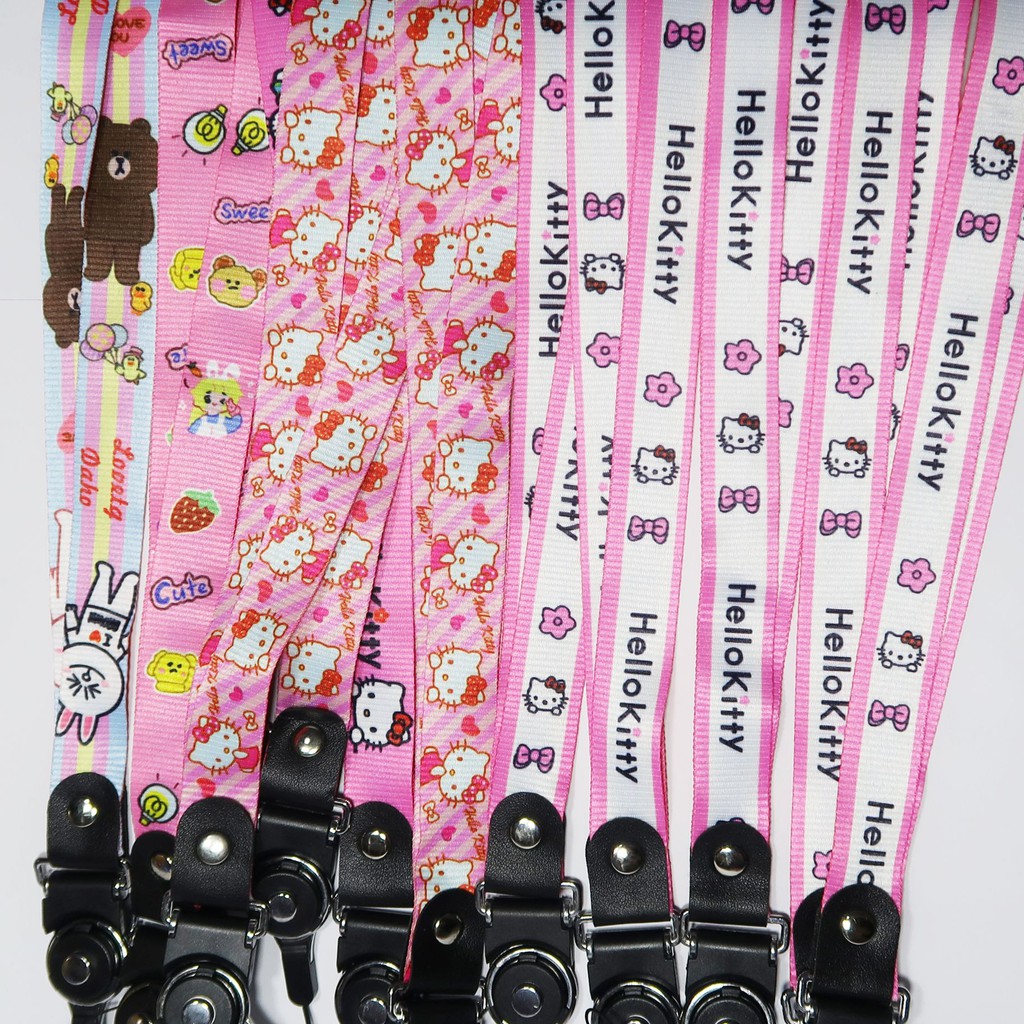 MOTIF 2 SNAP ON LANYARD ID CARD / TALI GANTUNGAN HP / KUNCI MOTOR KARAKTER TERBARU STRAP SET 2