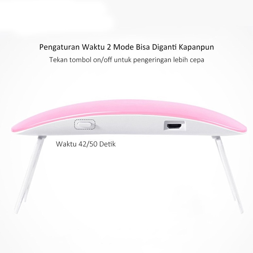 Pengering kutek kuku gel mini uv led nail lamp sunmini portable