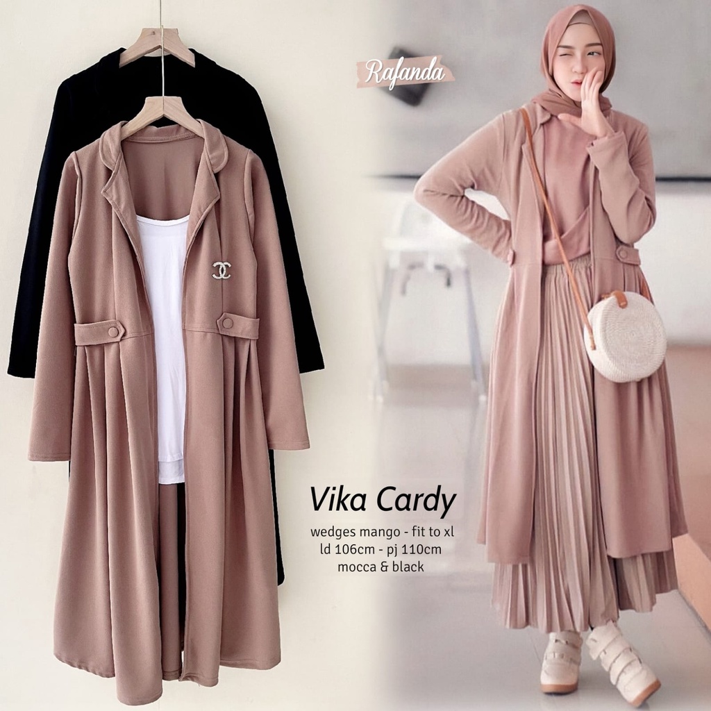 Vika Cardy Mocca Cardigan All Size by Rafanda