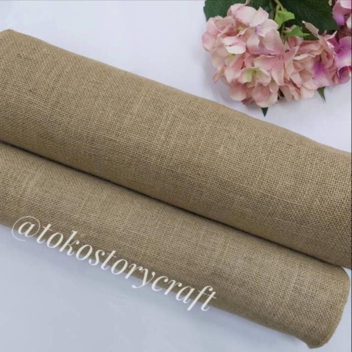 Kain Goni - [1 Roll : 10 Meter] 50Cm Kain Goni Coklat / Kain Goni Natural Brown