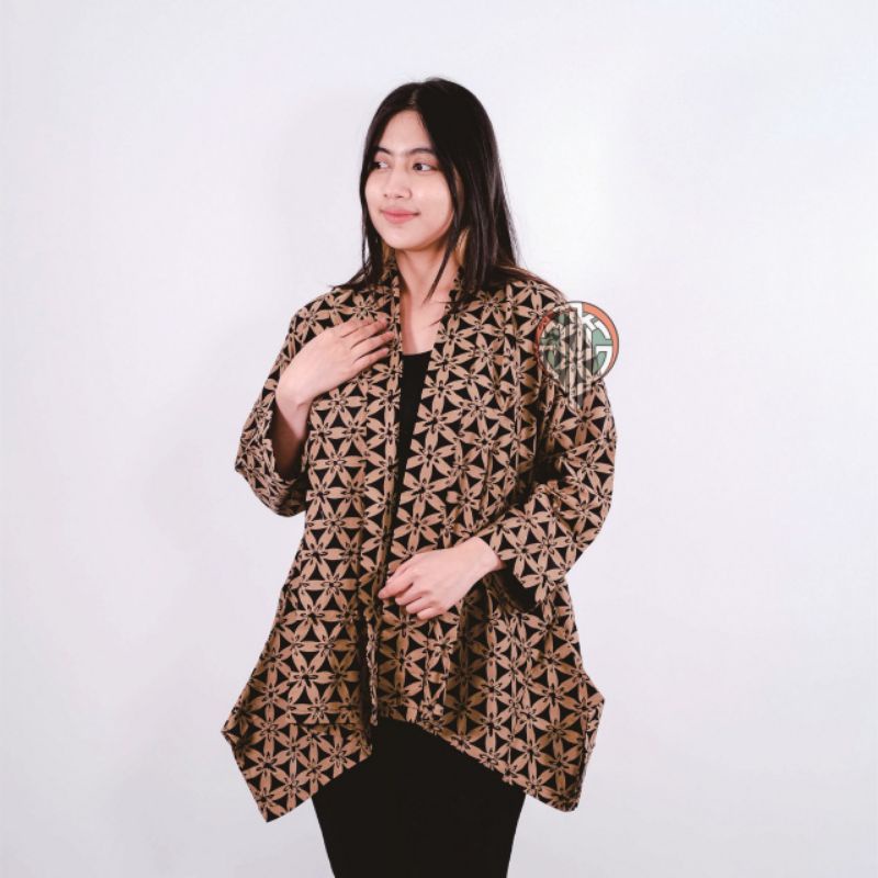 Blazer batik wanita/blazer modern/blazer kantor/one size