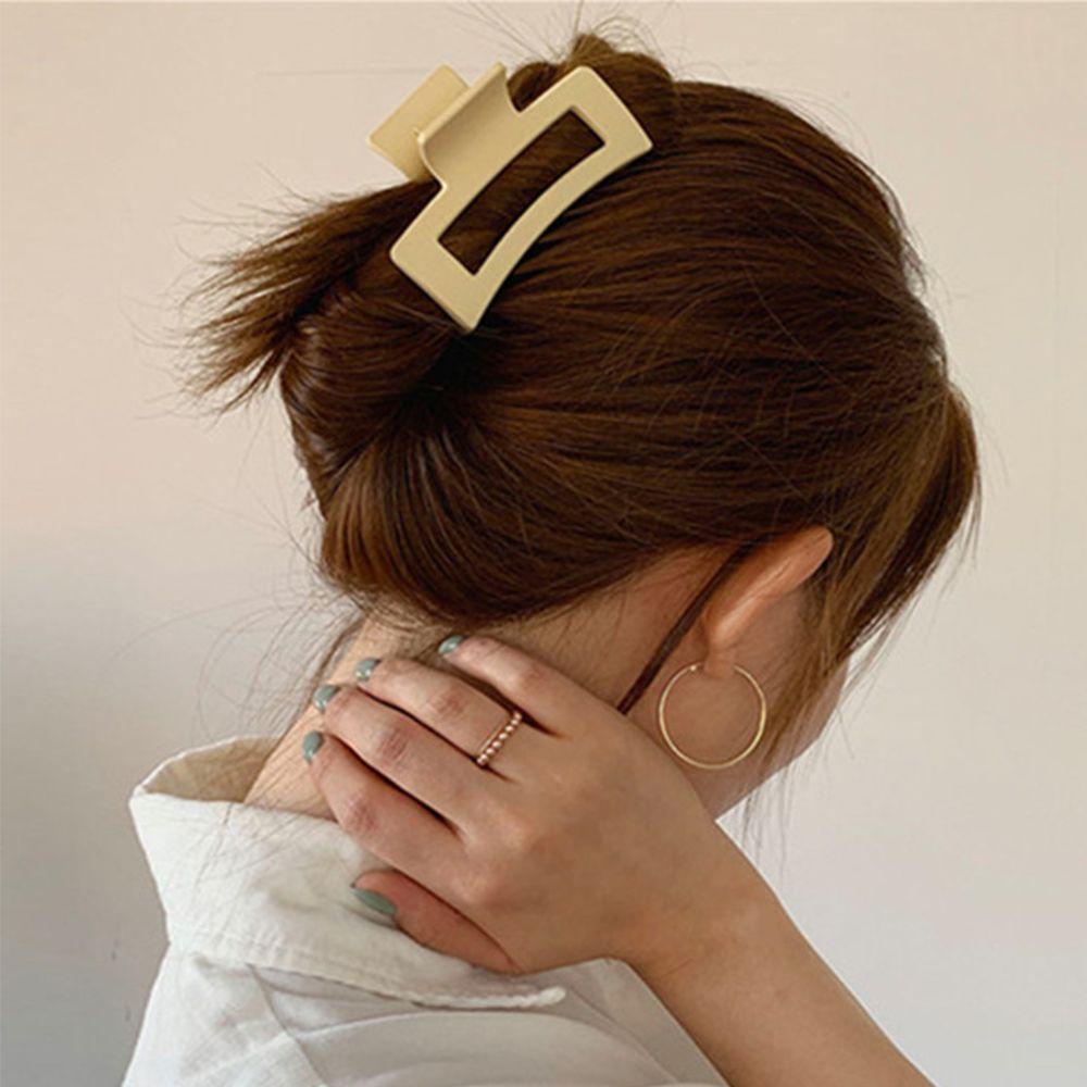 Agustina Hair Claw Disk Hair Aksesoris Rambut Anak Perempuan Jepit Mandi Warna Solid Plastik Grab Clips