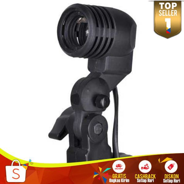 Lamp Holder Single Socket Plus Dudukan Payung Multifungsi Perlengkapan Photo Studio Payung Reflektor