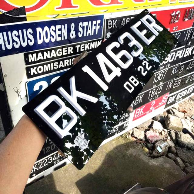 PLAT NOMOR TIMBUL / plat nomor timbul langsung siap