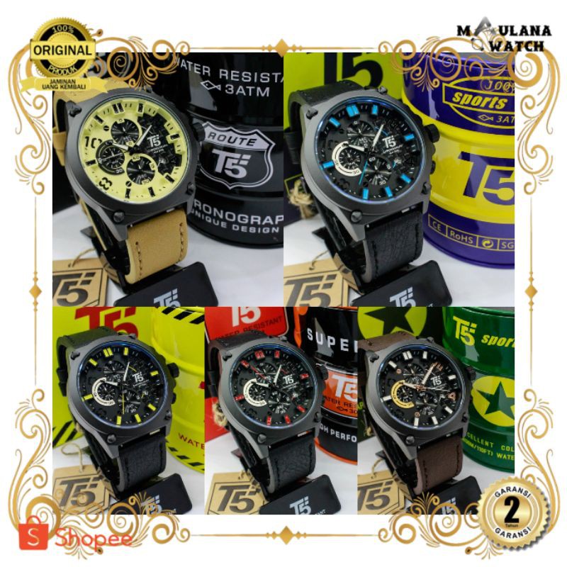 JAM TANGAN PRIA WANITA | RANTAI | KULIT | KARET | MURAH | PRIA ANALOG T5 H 3479G ORIGINAL