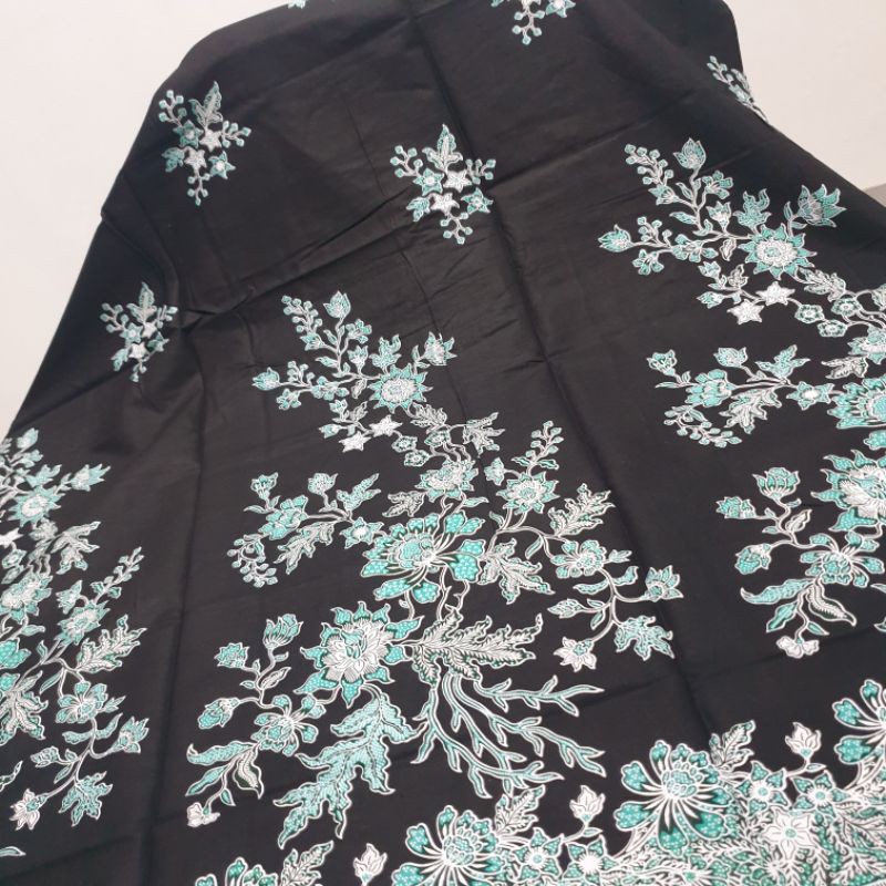 Kain Fashion Pekalongan Batik Printing Bahan Hitam Manis