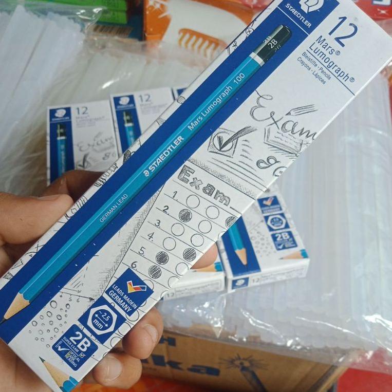 

(J4N2) ★ pensil 2B staedler mars Lumograph 1lusin //Datang@lagi