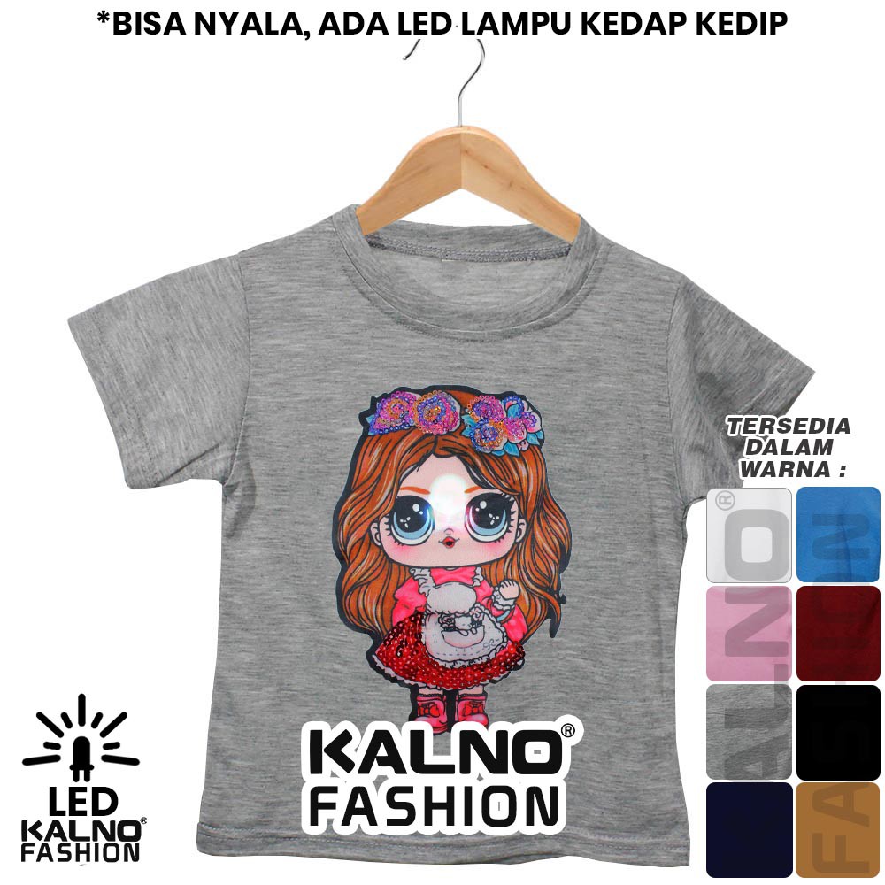 kaos baju anak LOL 1 LED umur 1 - 7 tahun bisa nyala - random karakter LOL KAOS LED KAOS NYALA