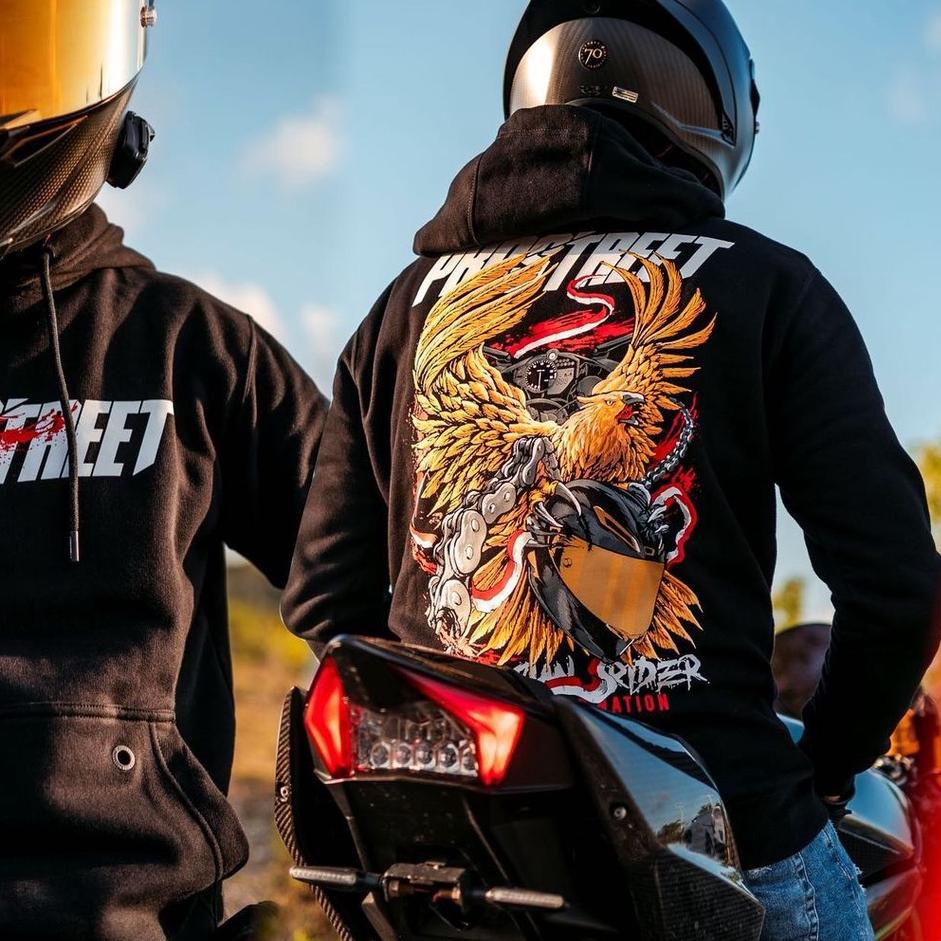 Serbuuuu.. Hoodie Sunmori Prostreet Garuda Edisi HUT Indonesia Rider Hoodie Prostreet Jaket Prostree