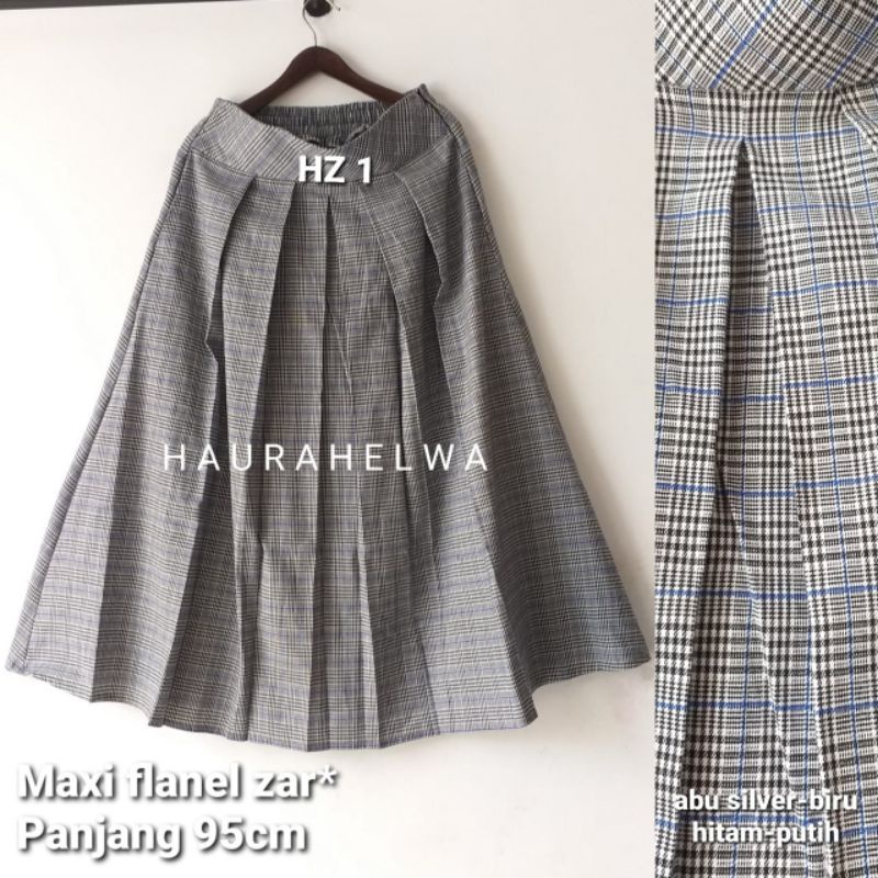 ROK FLANEL IMPORT PANJANG HAURAHELWA /ROK TARTAN FLANEL PANJANG-HZ 1