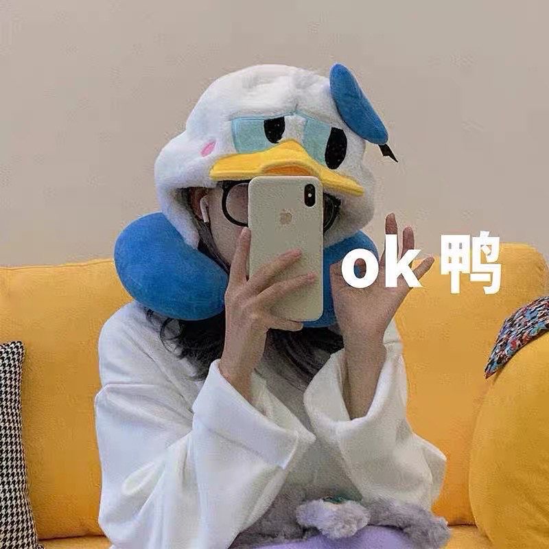 BANTAL LEHER BEBEK DONALD DUCK STELLA LOU SHELLIE MAY NECK PILLOW IMPOR