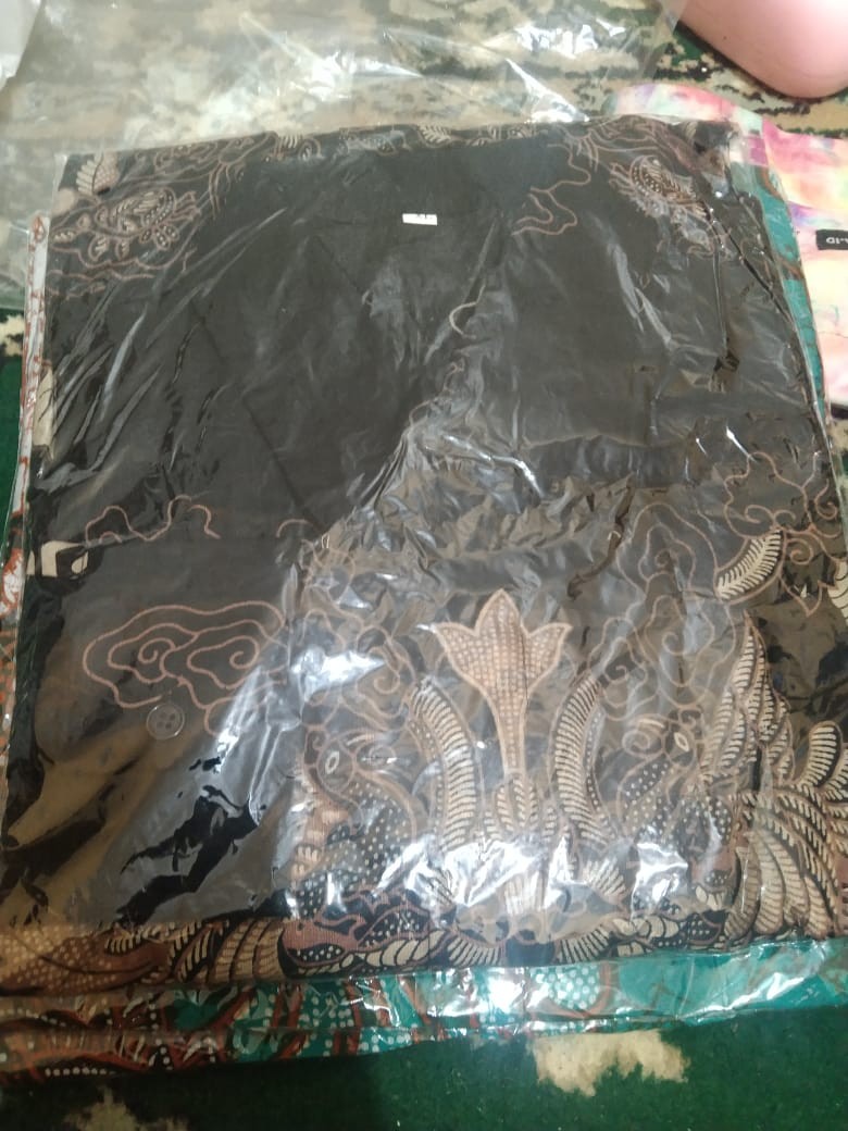 Kemeja Batik Pria Lengan Pendek Size M L Xl Xxl  Bswart Batik Hrb026 Kenongo Hem Panjang Terbaru.