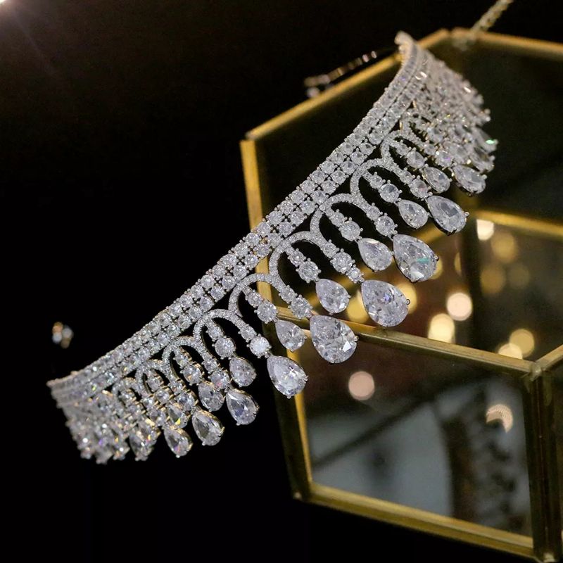 Mahkota pengantin bridal full zirkon dengan kualitas tinggi grade AAA++ wedding bridal crown full zi