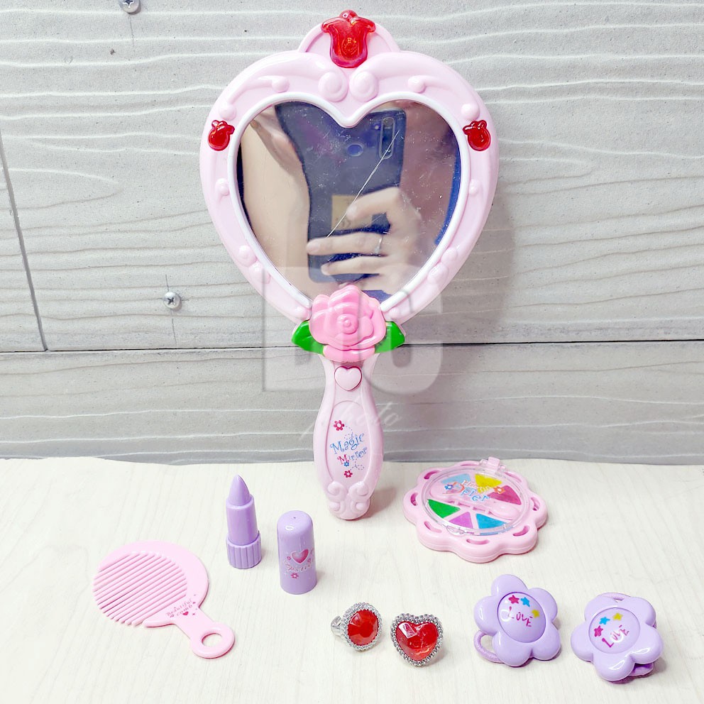 Beauty Play Set Mainan Alat Kecantikan Make Up Sisir Cermin Jepit Dandan Rias