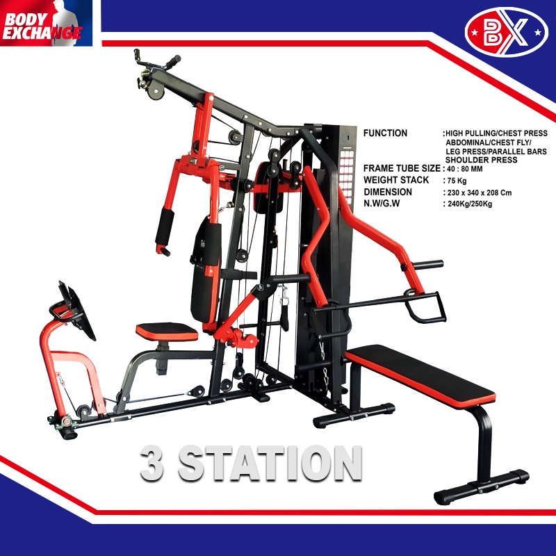 Home Gym 3 Sisi TL-HG-016 Original - Alat Fitness - Alat Olahraga - Alat Gym Rumah