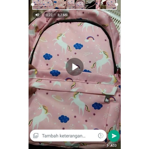 Usupso Ransel Unicorn 2 in 1