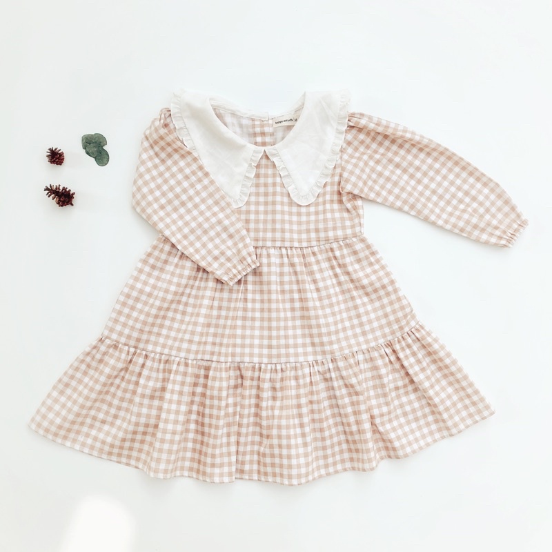 Dress motif kotak Anak | Ayana Dress korea tunik anak