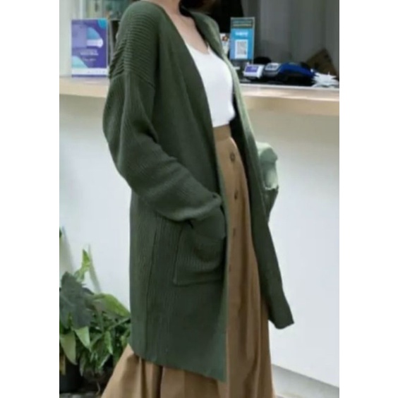 [COD] Cardigan Oversize Wanita | Kardigan Rajut Panjang Jumbo Remaja Model Terbaru Korea