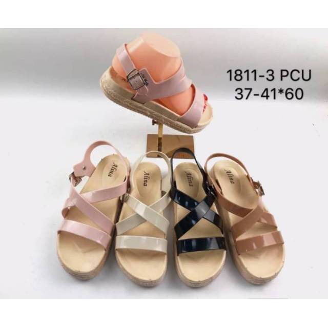 sandal alina 1811- 3 sandal  karet bertali