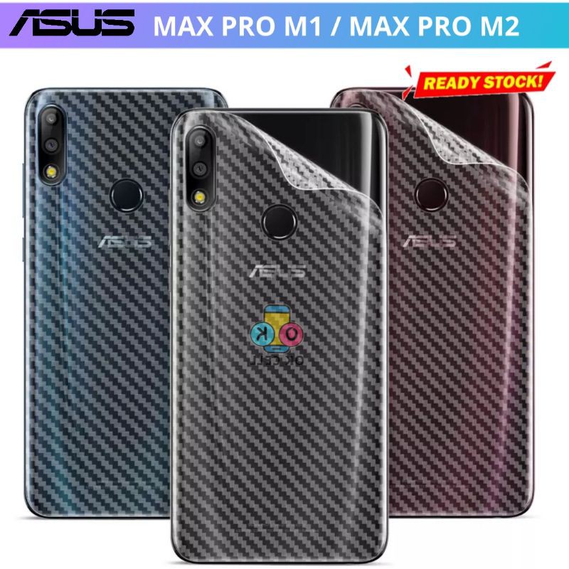 Skin Carbon 3D Asus Zenfone Max Pro M1 M2 - Garskin Karbon Fiber Anti Gores Belakang Premium