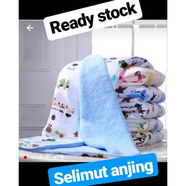 Selimut anjing alas bobo dog blanket fleece bulu