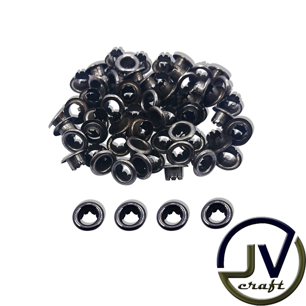 MATA AYAM / MATA ITIK EYELET UKURAN 4 MM PER 100 PCS WARNA BLACKNIKEL