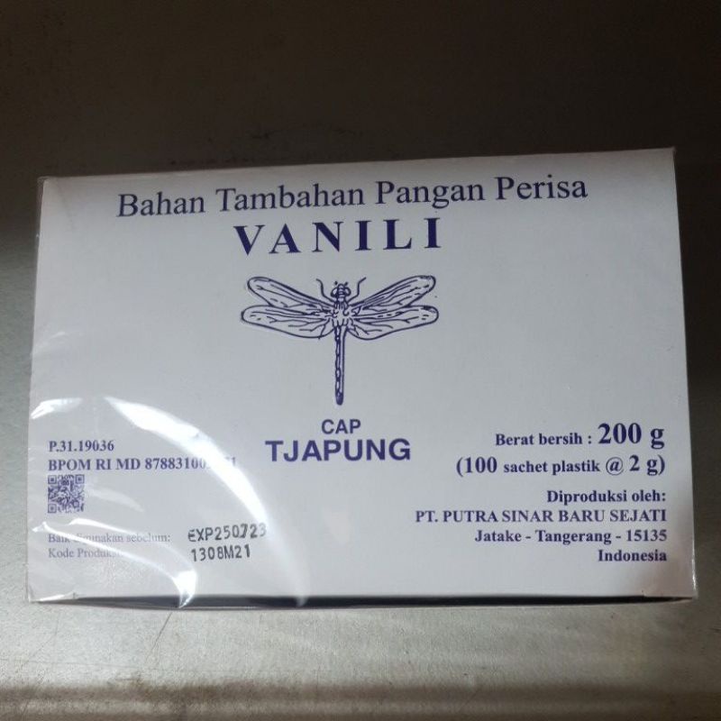 

Vanili Cap Tjapung Kotak isi 100 saset