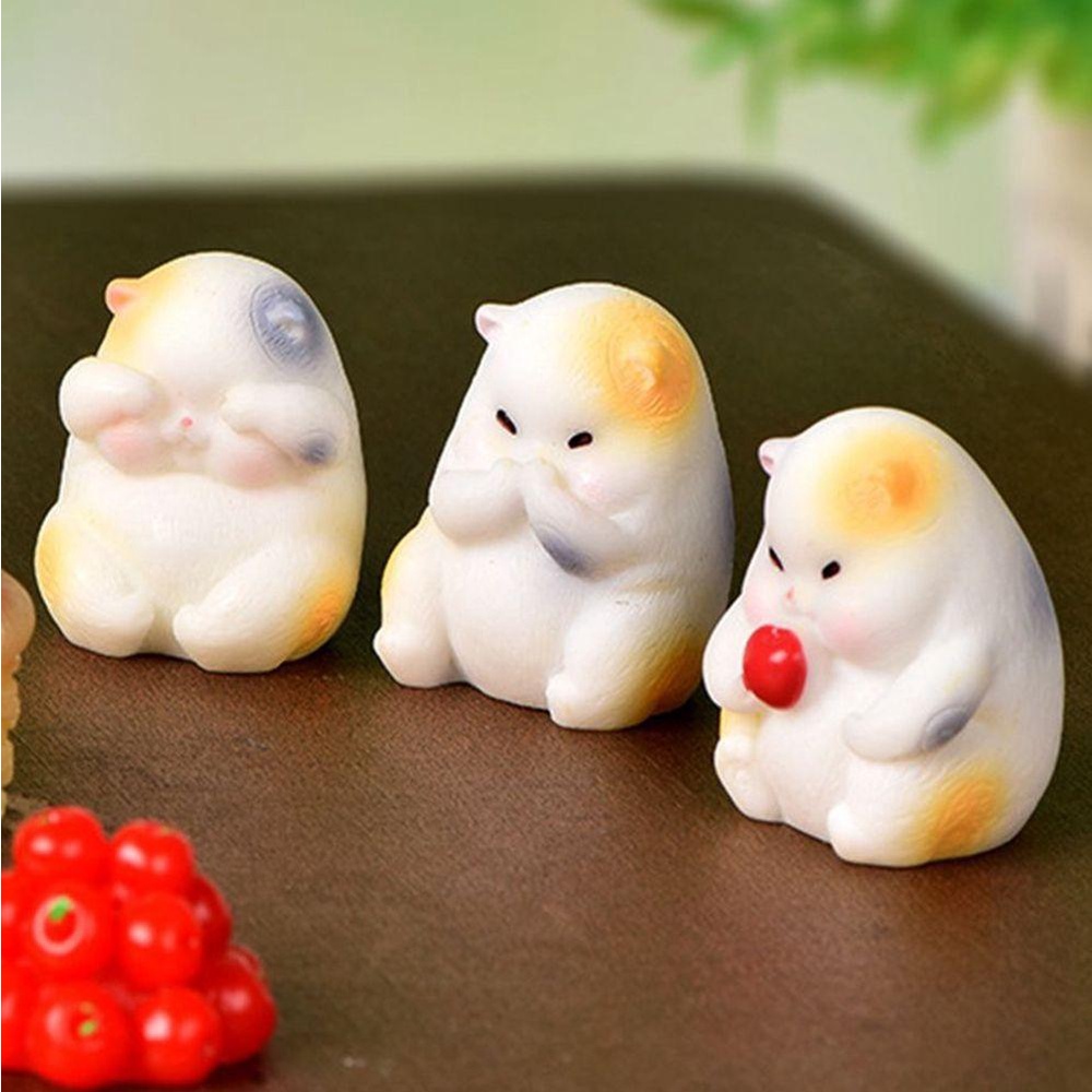 [Elegan] Patung Resin Kerajinan Anak Kucing Model Hewan Lumut Dekorasi Rumah Terrarium Decor Hiasan Desktop