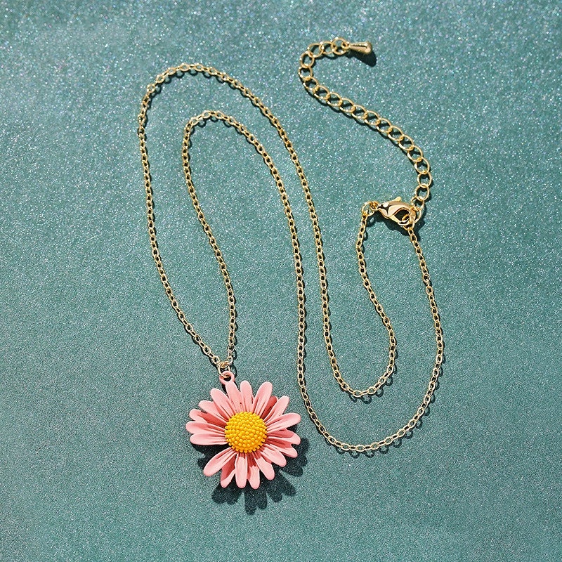 Fashion Daisy Rumbai Kalung Kecil Daisy Klavikula Rantai Gaya Korea Kecil Segar Wanita Fashion Perhiasan Multicolor Opsional L23