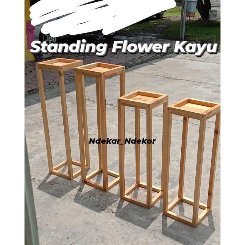Standing Flower Kayu Dekorasi