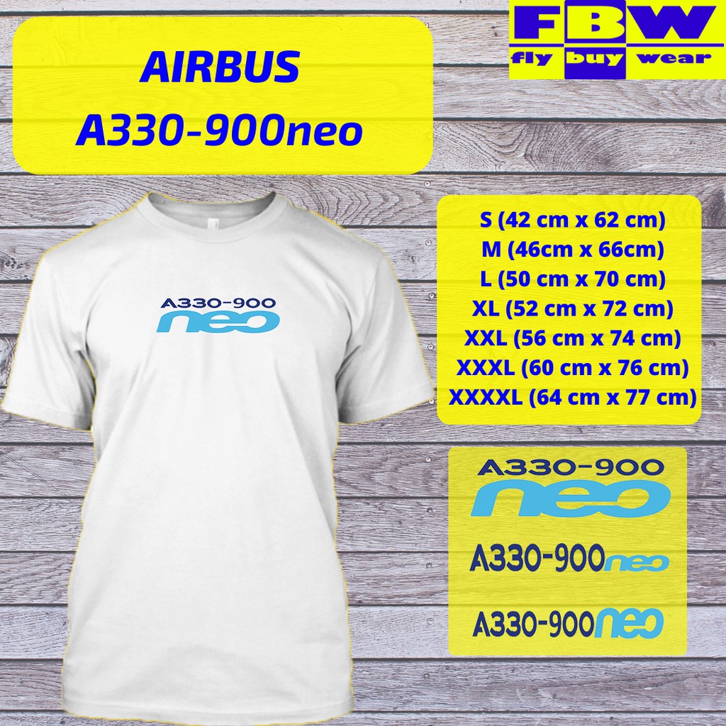 Baju Kaos T-Shirt Penerbangan Aviation Aviasi Pesawat Airbus A330-900neo