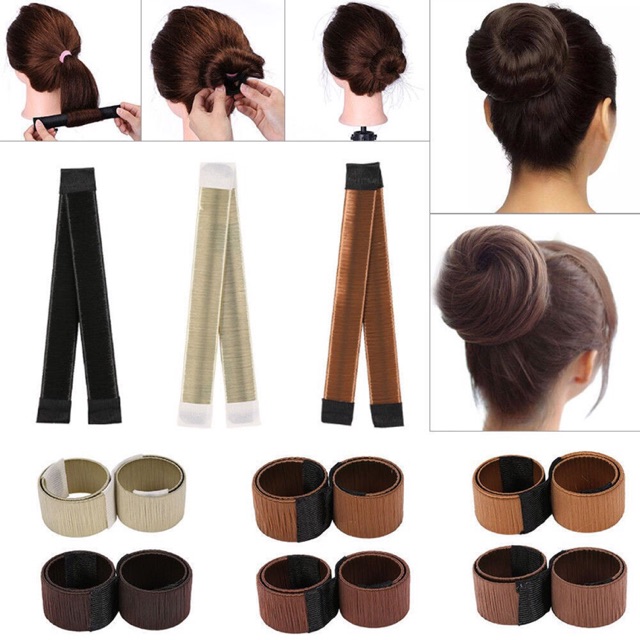 asesoris rambut hairbun gulungan donut rambut