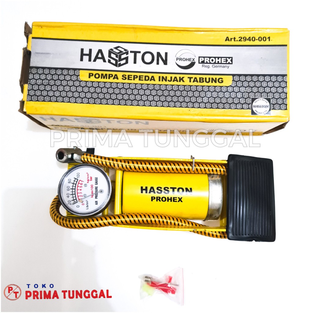 Pompa Sepeda Injak 1 tabung Hasston Prohex Pompa Ban Sepeda Pompa Ban Motor Injak