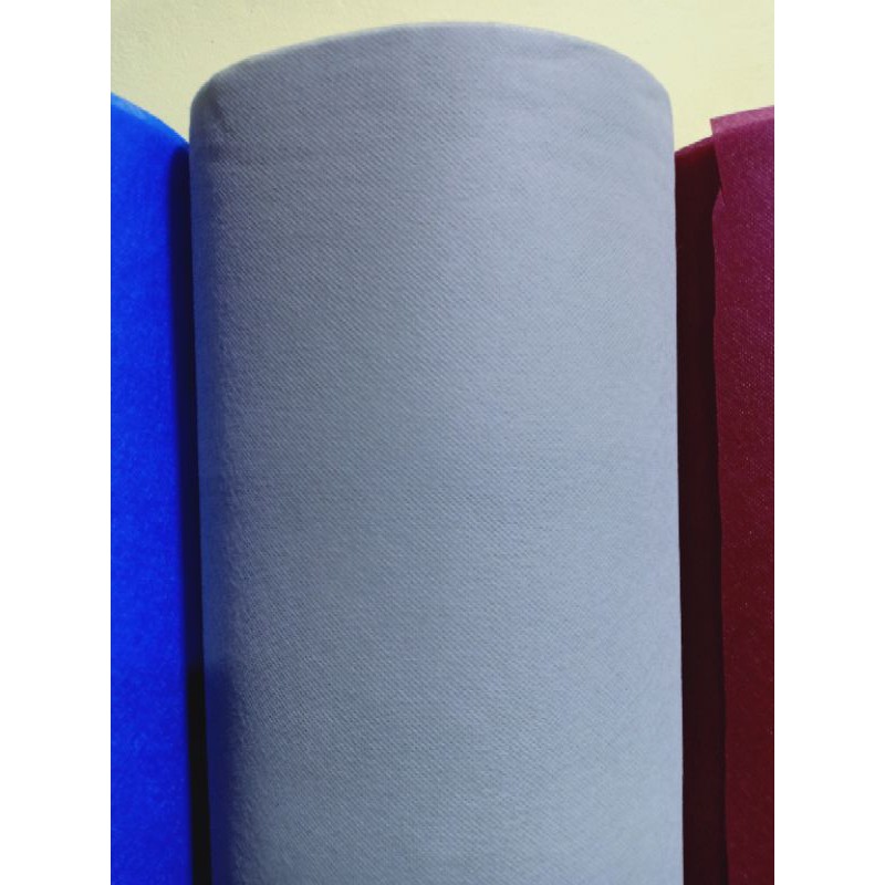 Tissue Kertas /Tissue furing/ Kain Hand Bouquet/ Spunbond gsm mix /kain furing/kain spunbond per meter-Abu Muda 75 gsm
