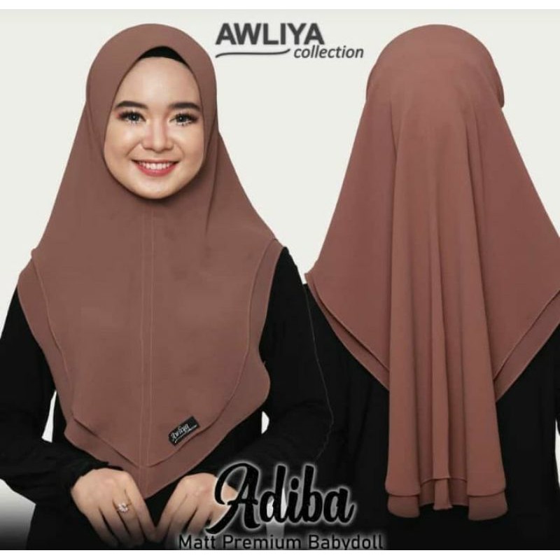 KHIMAR ADIBA DUA LAYER MINI/KHIMAR ORI AWLIYA/HIJAB INSTAN
