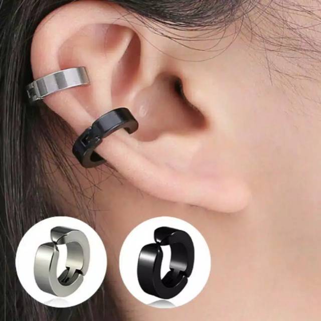 ORIGINAL ANTING PRIA / WANITA ANTING TITANIUM JEPIT TANPA TINDIK ANTING TANPA TINDIK KOREA / TINDIK
