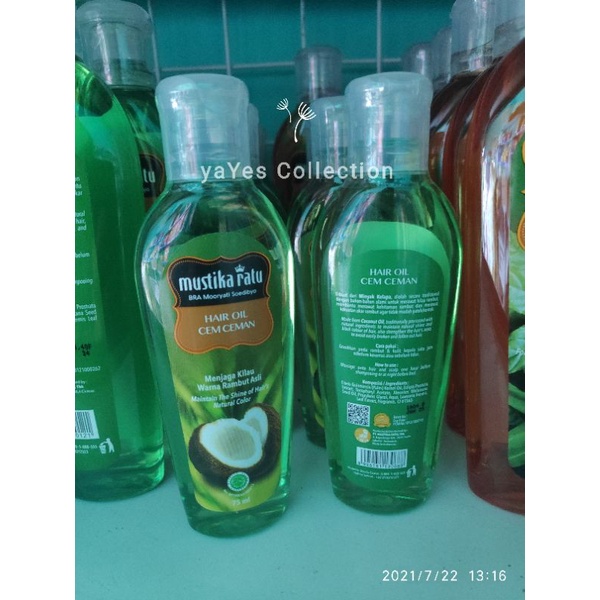 Hair Oil Cem ceman cemceman Mustika Ratu 175 ml 75 menjaga rambut asli minyak kelapa coconut oil