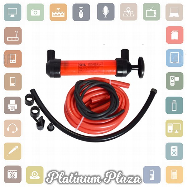 Siphon Pompa Tangan Transfer Oli Bensin Mobil Oil Extractor Sucker Pump - NC01 - Red`28IH9T-