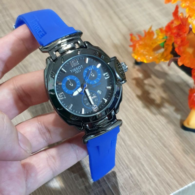 JAM TANGAN PRIA SPORT T1SOT TGL RUBBER SEMI SUPER