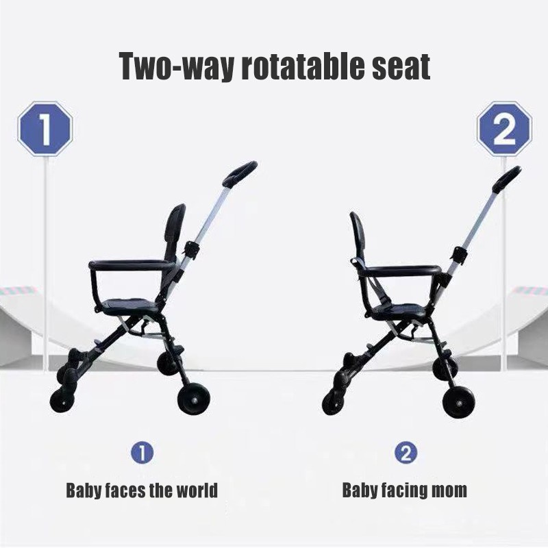 Kereta Dorong Bayi  2 Arah Perjalanan Ringan Dapat Dilipat/ Stroller Baby