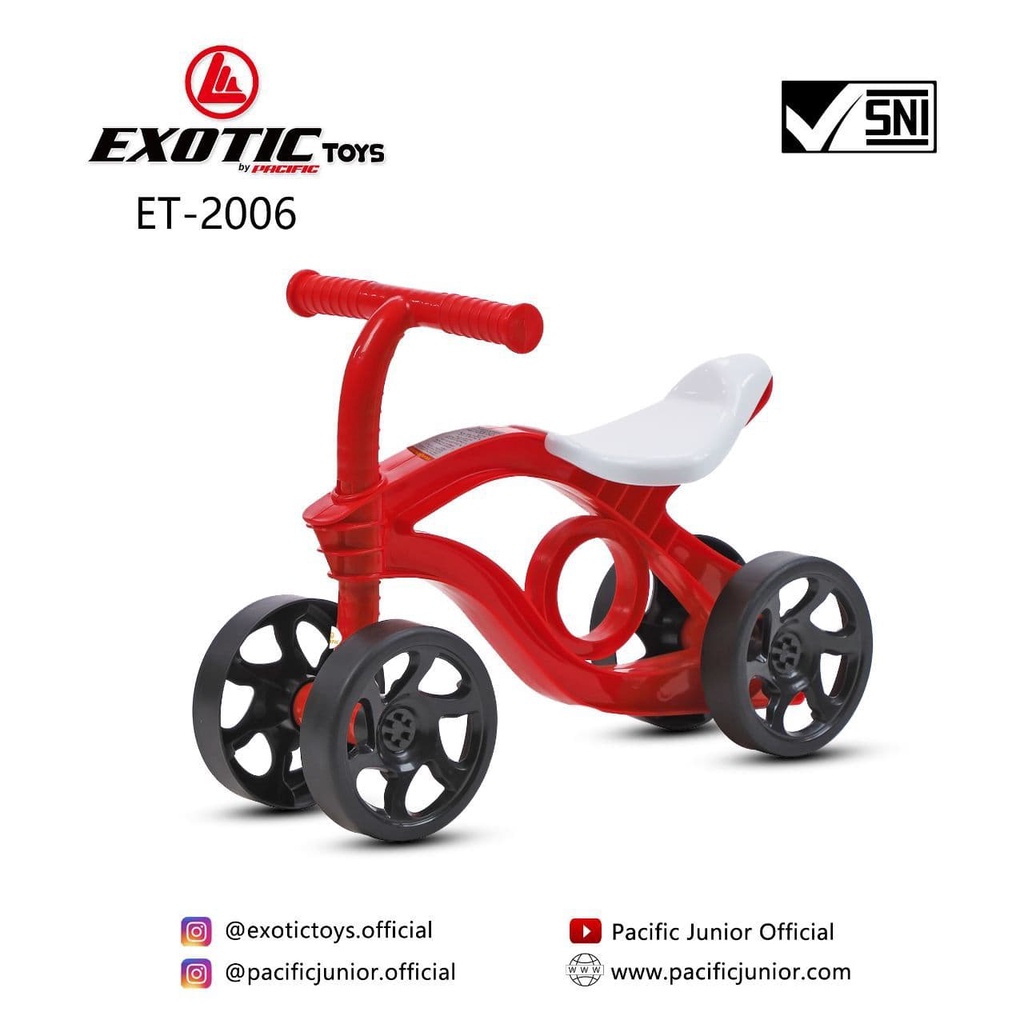 Pushbike Balance Bike Mainan Sepeda Exotic Anak ET-2006