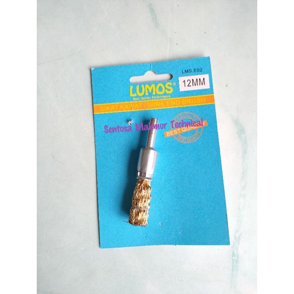 LUMOS 12 MM Mata Bor Sikat Kawat Wire End Brush Tangkai Sapu 12mm