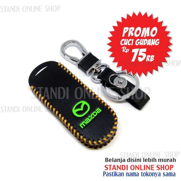 PROMO Leather Key Case Sarung Kunci Kulit Mazda 2 Skyactive CX-5 CX5