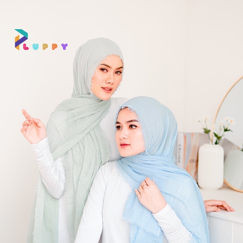 PASHMINA CRINCLE SHAWL PREMIUM | JILBAB PASHMINA CRINCLE  "Warna 2"
