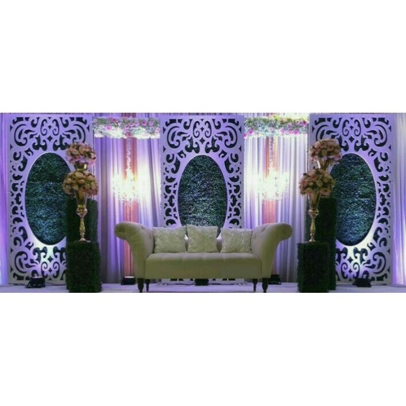 dekorasi pelaminan minimalis/bahan karet spon