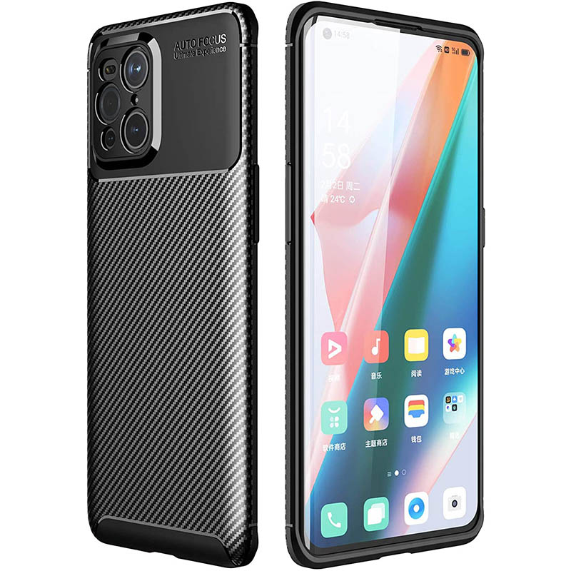 Casing Oppo - Carbon II TPU Case Oppo Find X3 Pro - Softcase
