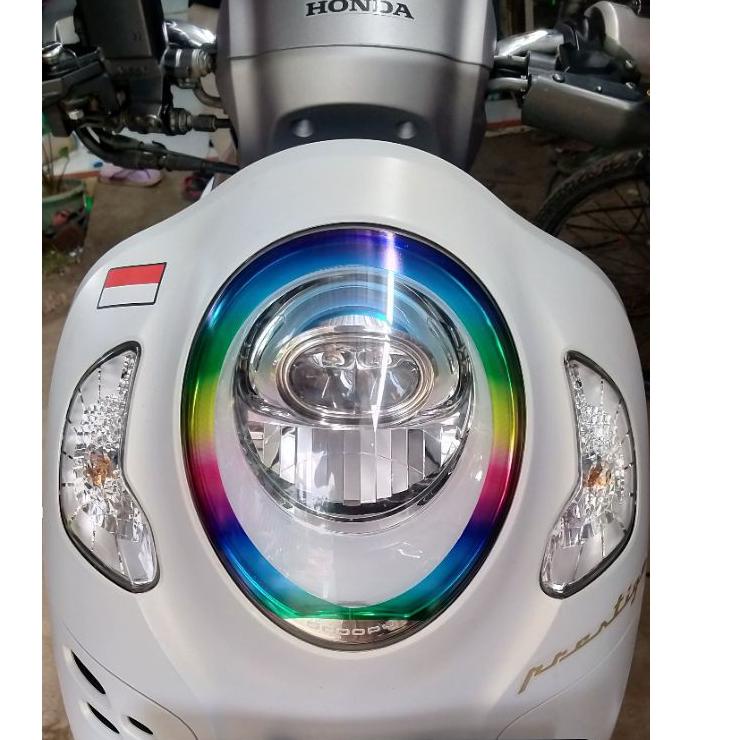 SBM.27Jn22ᵀ | Stiker Lampu Scoopy 2021/Stiker Scoopy New/Stiker Alis Scoopy Pelangi/Stiker Lampu Sco