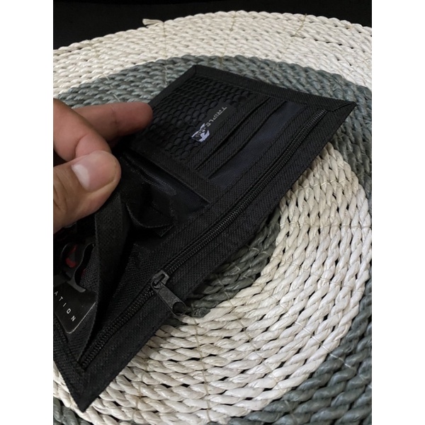 DOMPET PRIA LIPAT 2 TRIPLE TRACK BAHAN KAIN BORDIR DOMPET PRIA KAIN MURAH MERIAH DOMPET PRIA KANVAS ANTI SOBEK DOMPET COWOK LIPAT