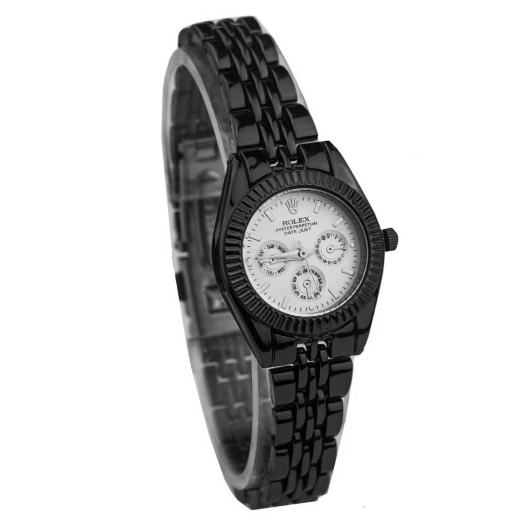 WBS  JAM TANGAN COUPLE FREE BATERAI ✅COD ROLEX RANTAI CHRONO IMPORT GROSIR MURAH SPORT  CASUAL PASANGAN PRIA WANITA ANAK REMAJA DEWASA RX004-WANITA HTM PLAT PTH